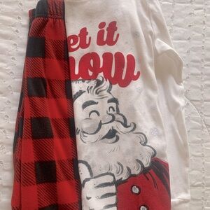 Carters fleece pants pajama with long sleeve shirt